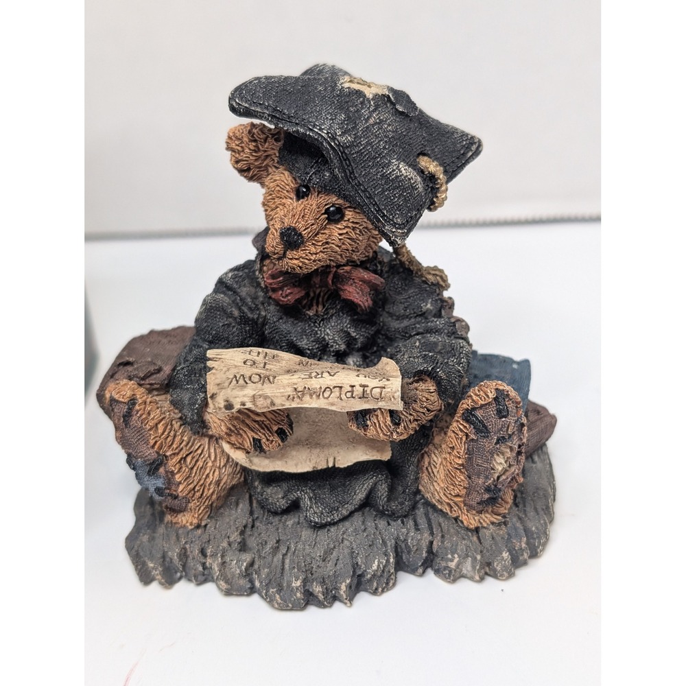 Boyds Bears The Bearstone Collection The Graduate Figurine 2233 Vintage 1993 Box